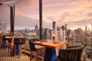 Above Eleven - Downstairs Seating Edge Sky Replacement Sunset